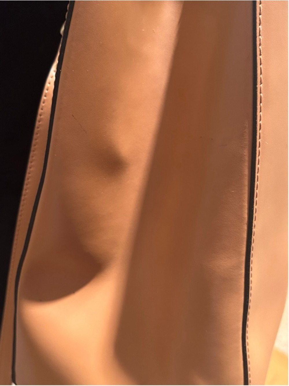 Women's A Bellucci Tan Leather Satchel made in Italy 14 x 11 x 6 - Picture 9 of 15